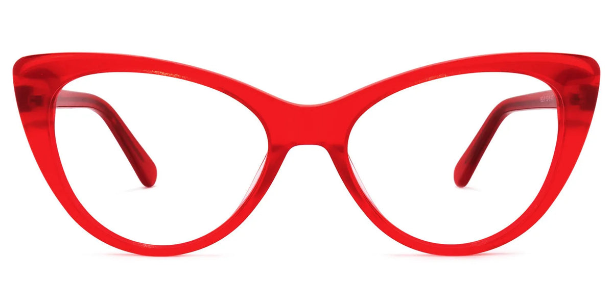 Charis Cat Eye Red Glasses