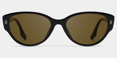 Livia Cat eye Black Polarized Sunglasses