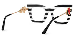 Cagle Cateye Black-White Glasses