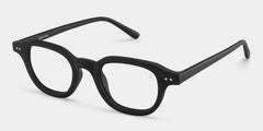 Amber Square Black Glasses