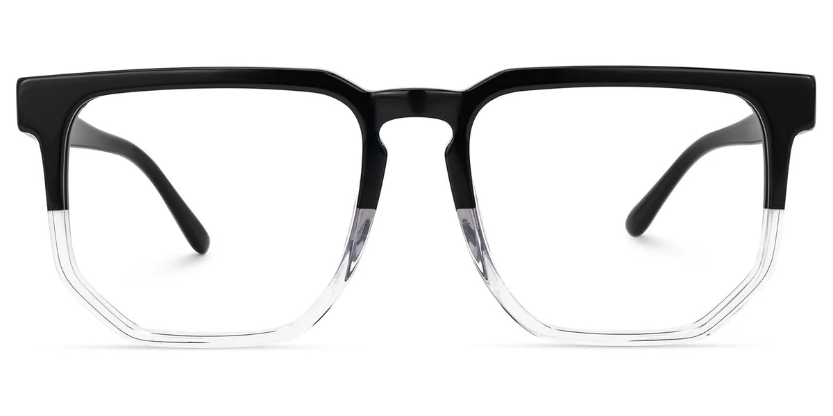 Matherne Square Black-Clear Glasses
