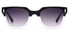Nia Square Black Clear Sunglasses