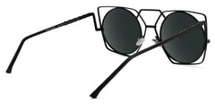 Evette Geometric Black Glasses