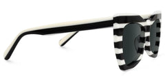Bernita Geometric Black-White Glasses