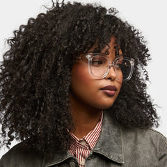 Ebony Square Clear Glasses