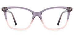 Theo Rectangle Grey Pink Glasses