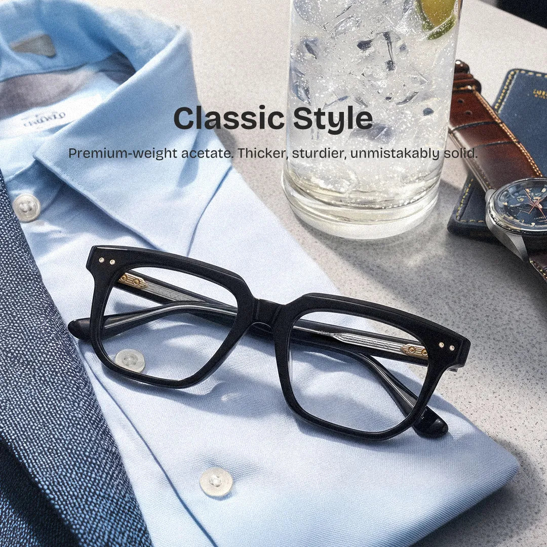 Michael Square Black Glasses