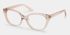 Charlotte Clear Pink Cat eye Glasses
