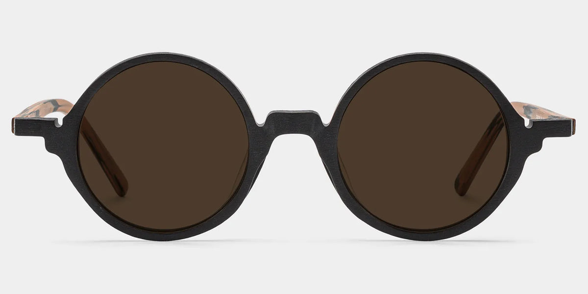 Otto Round Black Sunglasses