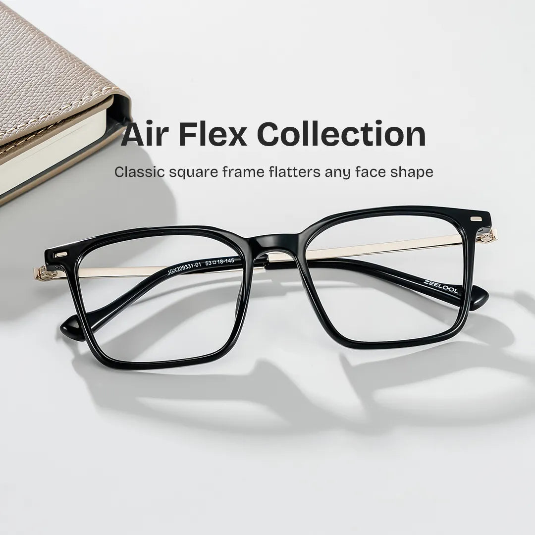 Archer Rectangle Black Glasses