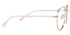 Paige Aviator Rose-Gold Glasses