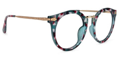 Quentina Round Blue Glasses