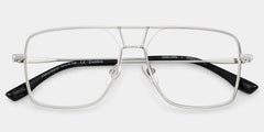 Angular rectangular aviators with a graphic edge.
