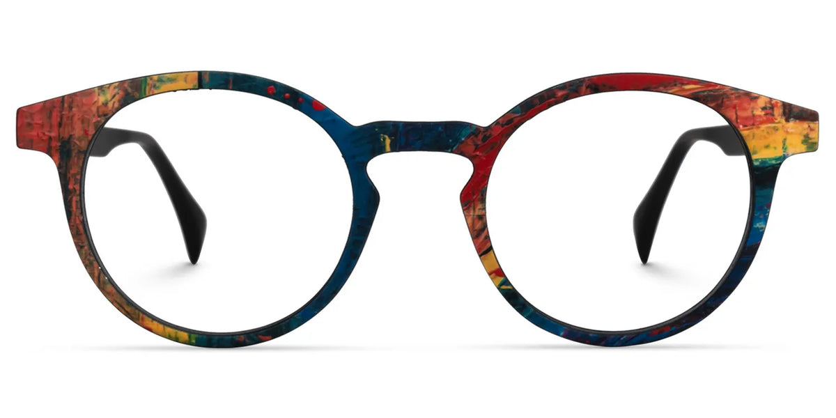 Street-Artist Round Blue-Red Glasses