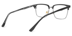 Booker Square Black-Silver Glasses