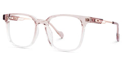 Chloe Square Pink Clear Glasses