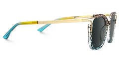 Sidibe Square Blue Leopard Glasses