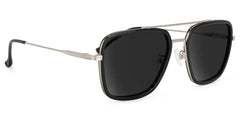 Nayeli Aviator Black-Silver Sunglasses
