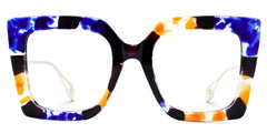 Qatar Square Blue/Black Glasses