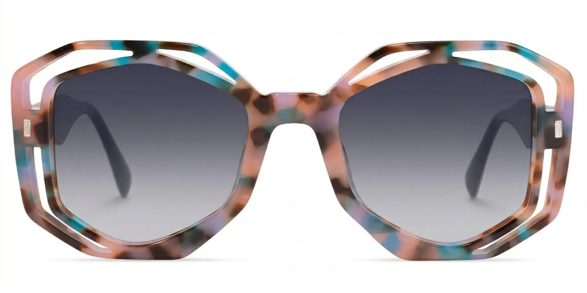 Bobbie Geometric Pink-Tortoise Glasses