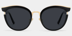 Laraine Cat Eye Black Sunglasses