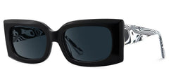 Orduno Rectangle Black Sunglasses
