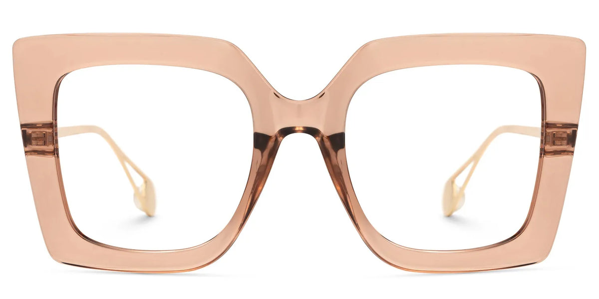 Qatar Square Beige Glasses
