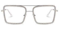 Diva Square Silver Glasses