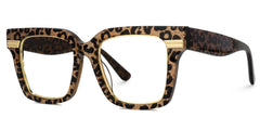 Taylor Square Gold Leopard Glasses