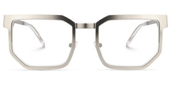 Barber Geometric Silver Glasses