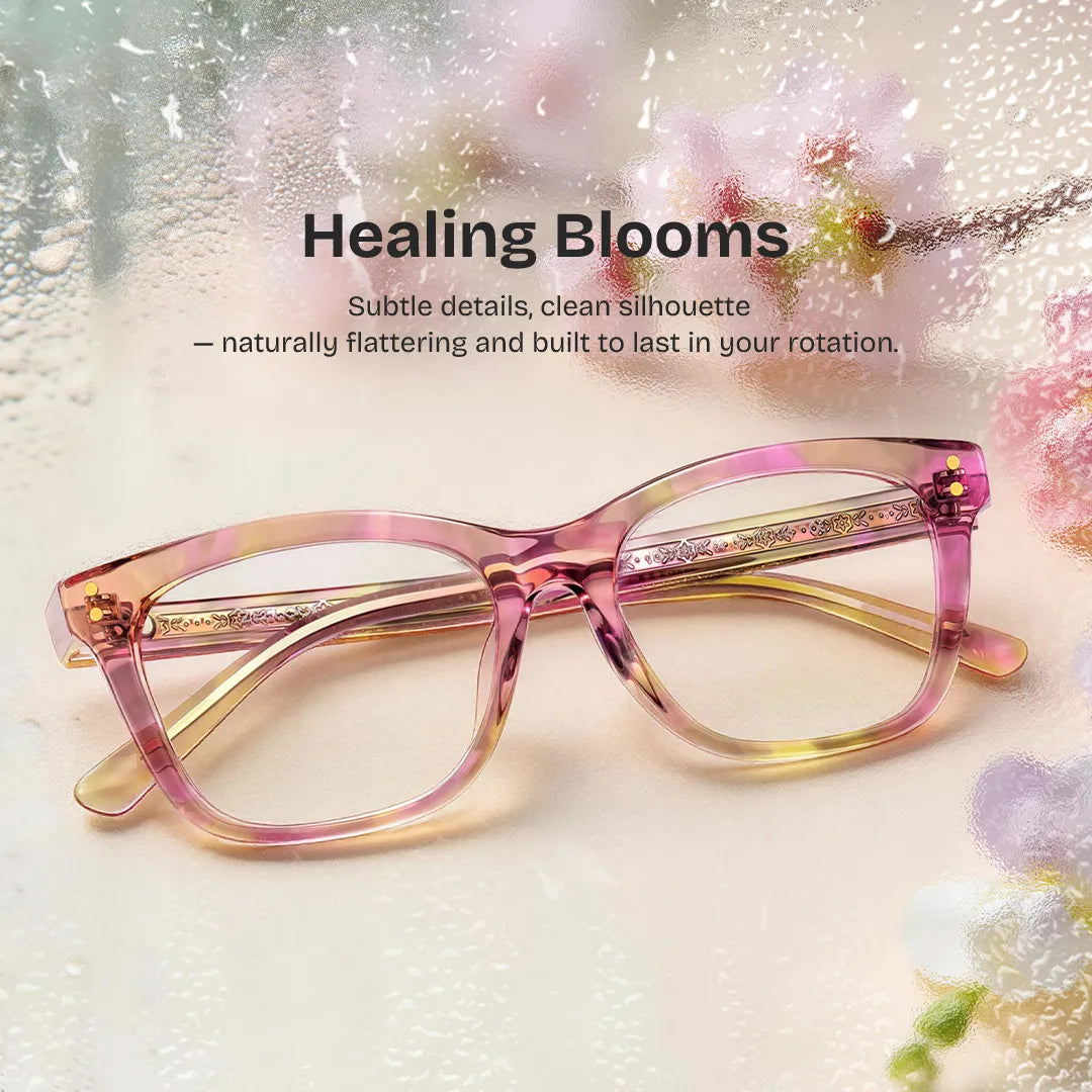 Tyler Floral Square Glasses