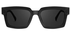 Amadeo Rectangle Black Sunglasses
