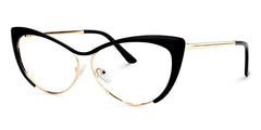 Ellen Cateye Black Glasses