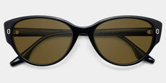 Livia Cat eye Black Polarized Sunglasses