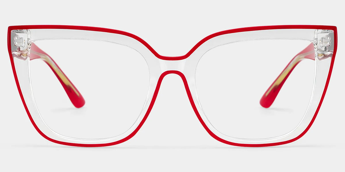 Mirta Square Red Glasses