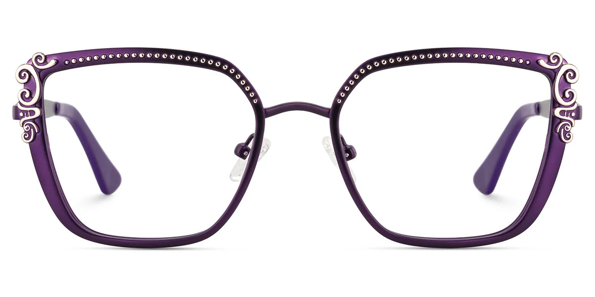 Frieze Rectangle Purple Glasses