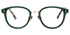 Matthew Round Green Glasses