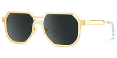 Hype Geometric Gold Glasses