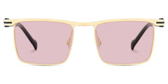 Violet Browline Gold Sunglasses