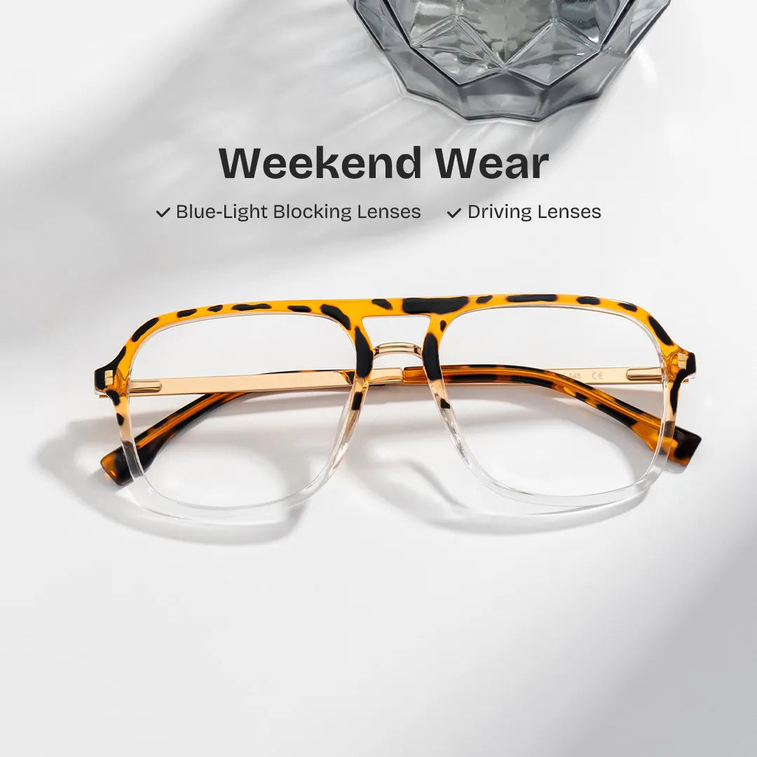Kilworth Aviator Tortoise clear Glassess