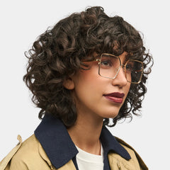 Toure Square Gold Glasses