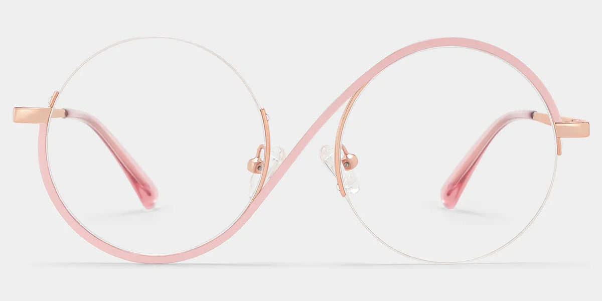 Flozif Round Pink Glasses