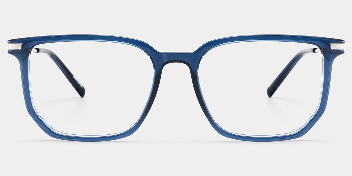 Michelle Rectangle Blue Glasses