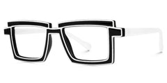 Zephyr Rectangle Black Glasses