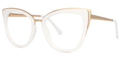Ruiz Cateye White Glasses