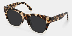 Tandy Rectangle Light-Tortoise Sunglasses