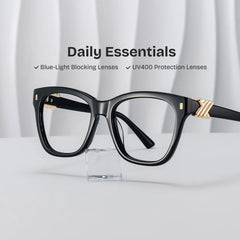 Mae Square Black Glasses