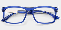 Morgan Rectangle Blue Glasses