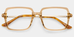 Asher Brown Rectangle Glasses