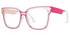 Dacarine Square Pink Gold Glasses